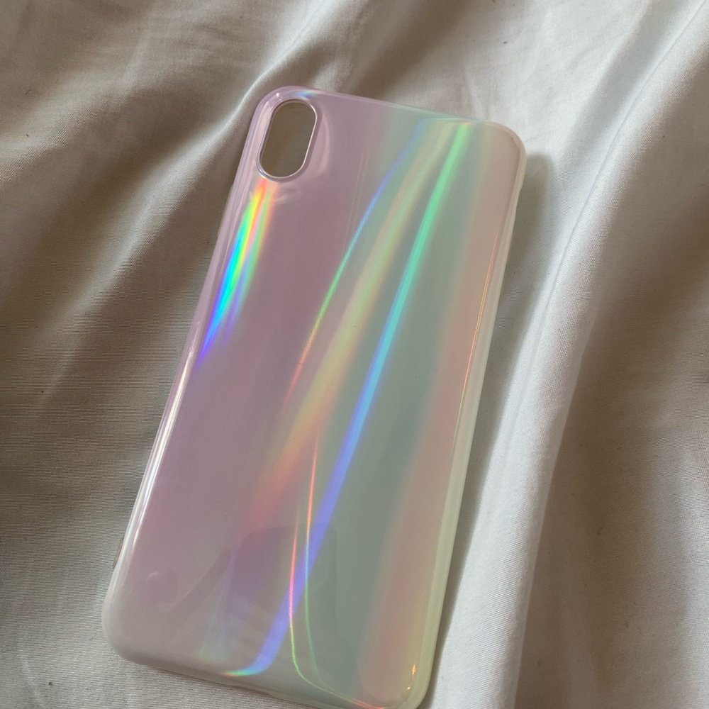 Rubbery xs max holographic case